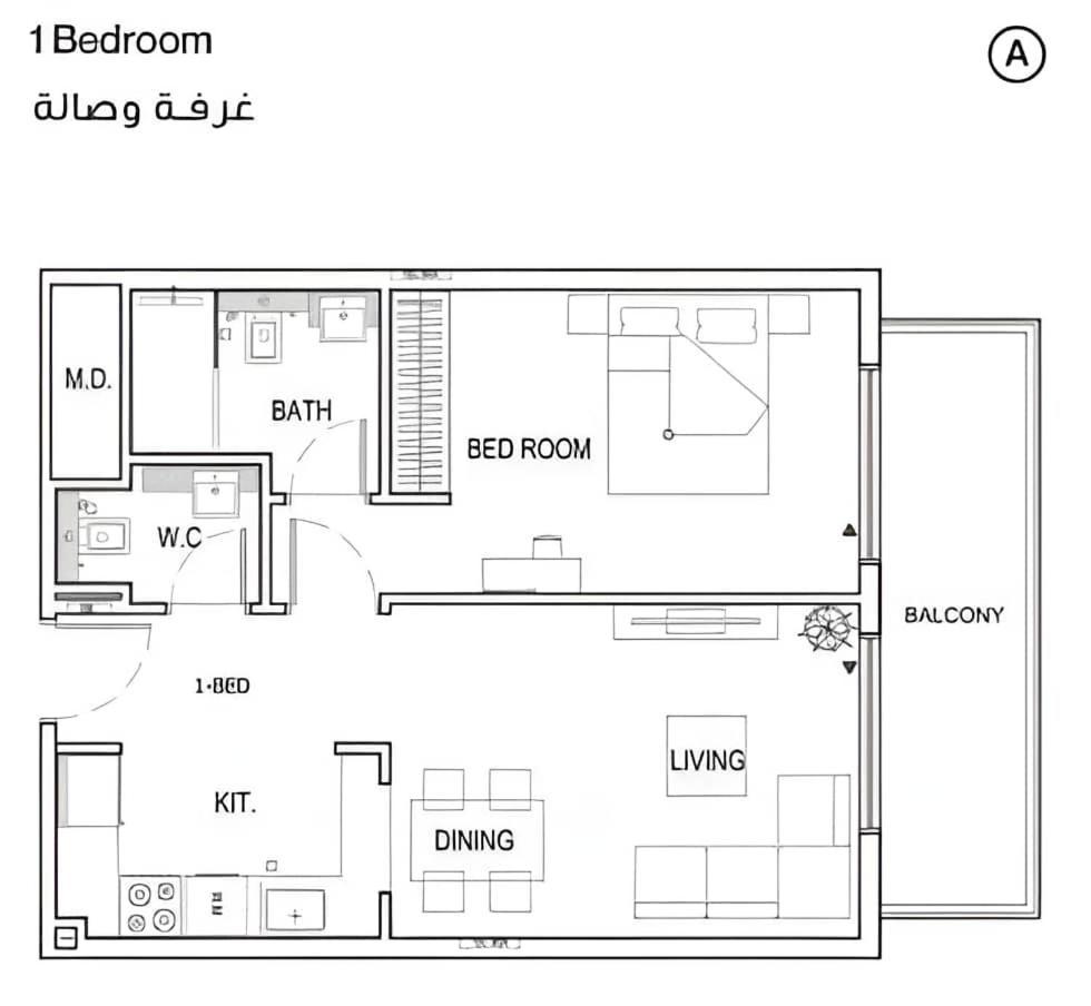 Peace And Tranquility In 1 Bedroom In Jvc Apartment